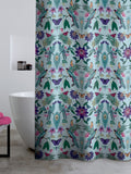 Catherine Lansfield Duck Egg Mya Tropical Bird Shower Curtain Panel