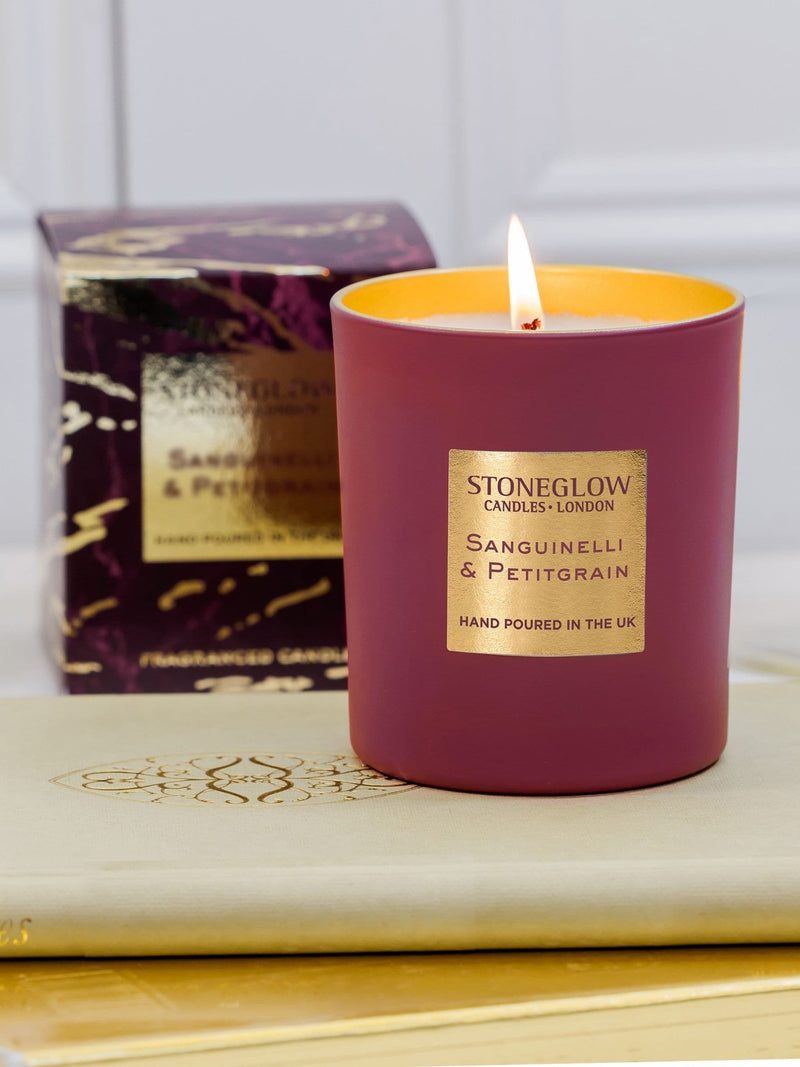 Stoneglow Sanguineli & Petitgrain Luna scented candle (British brand)
