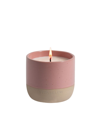 Stoneglow Elements Light Blush Rose & Peony Ceramic Scented Candle