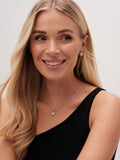 Jon Richard Silver Tone Cubic Zirconia Clover Set