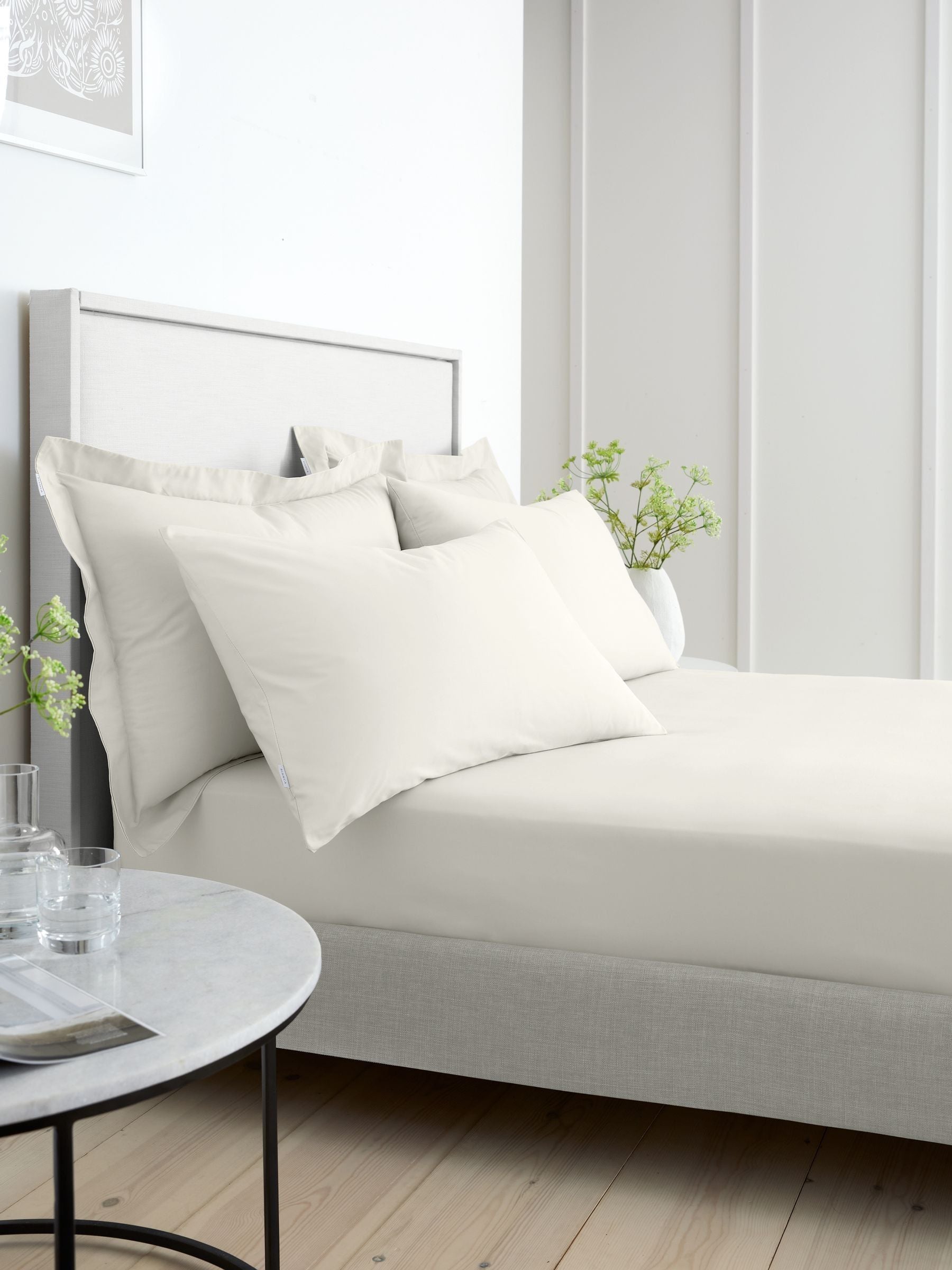 Bianca Cream deep fitted bed sheet - British product