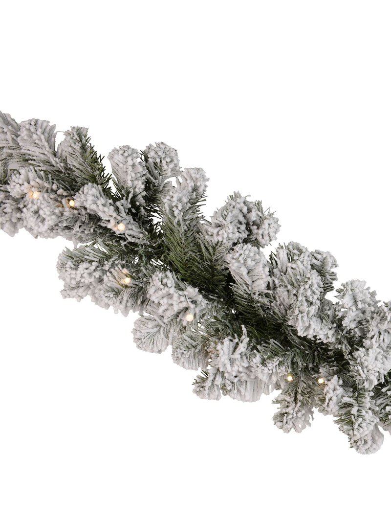 Everlands snowy pre-lit garland 270cm - British product