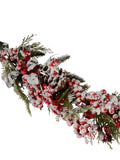 Everlands Red Snowy Berry 180cm Christmas Garland
