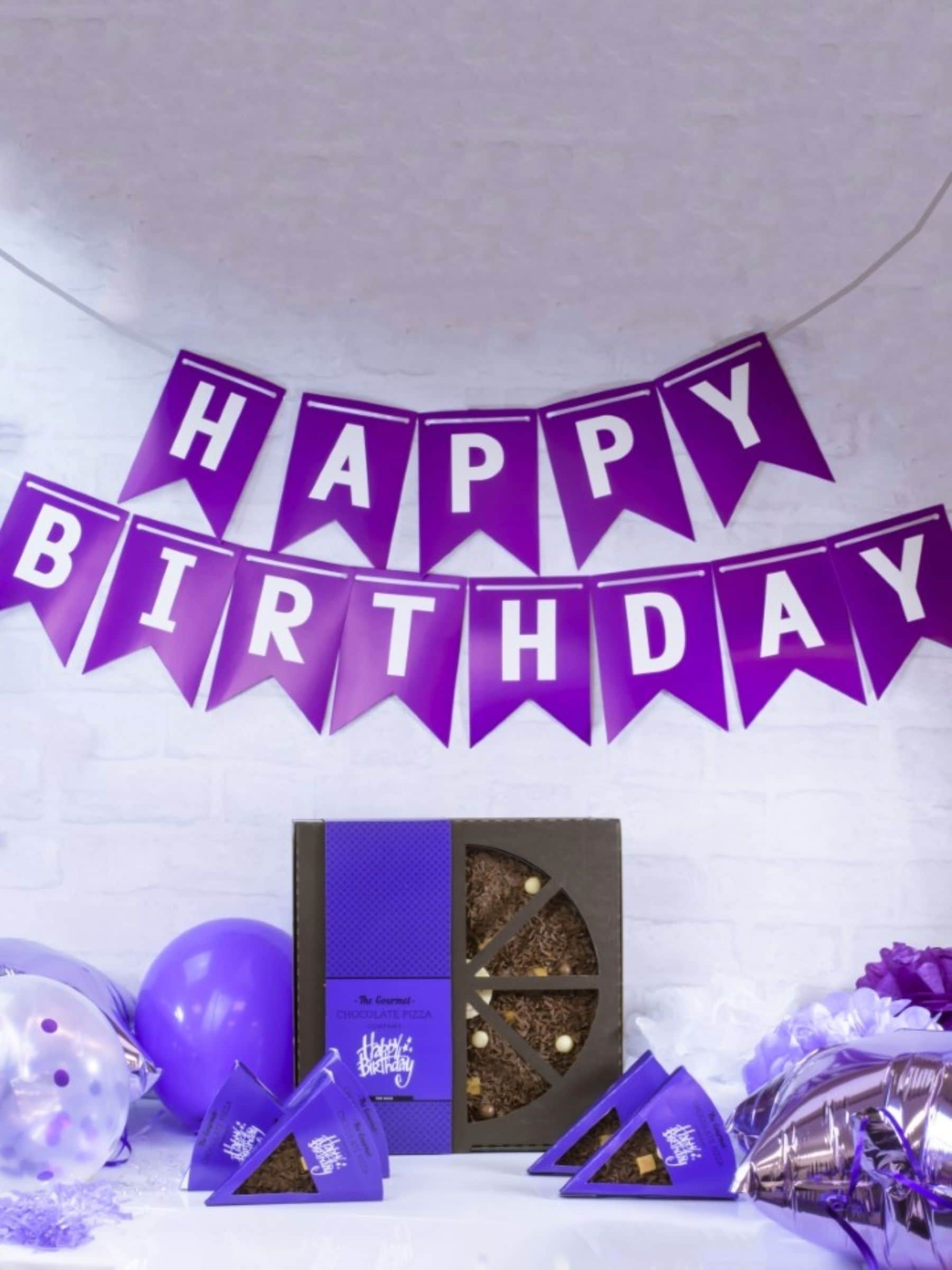 The Gourmet Chocolate Pizza Co Happy Birthday Chocolate Gift Set