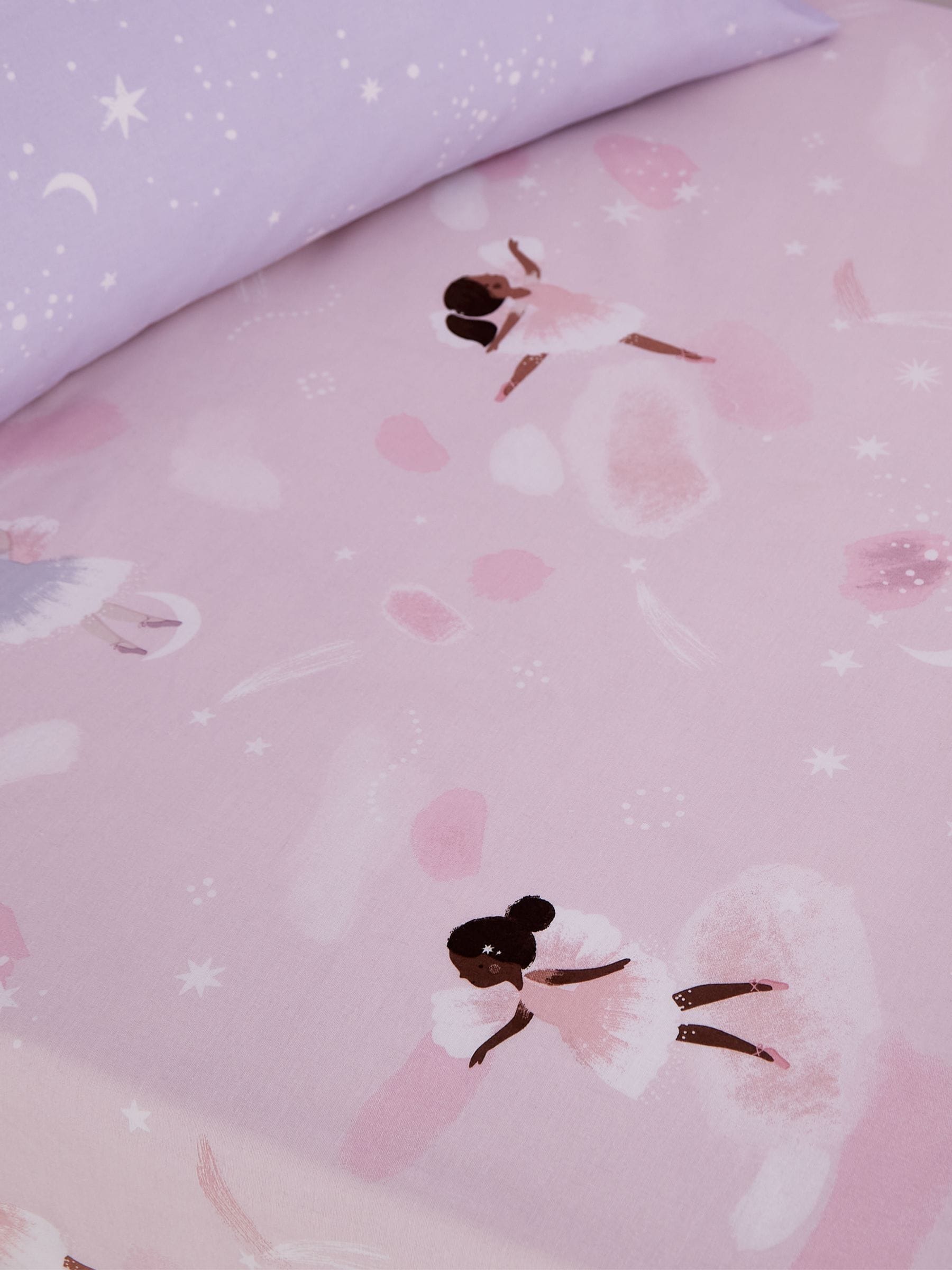 Catherine Lansfield pink dancing fairies fitted sheet - British product