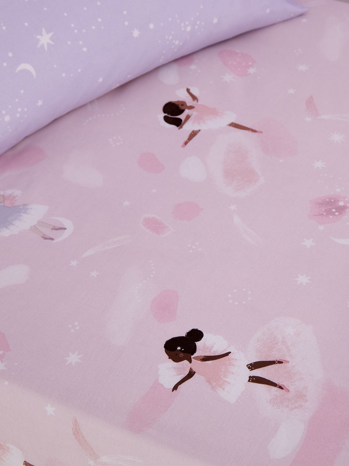 Catherine Lansfield pink dancing fairies fitted sheet - British product