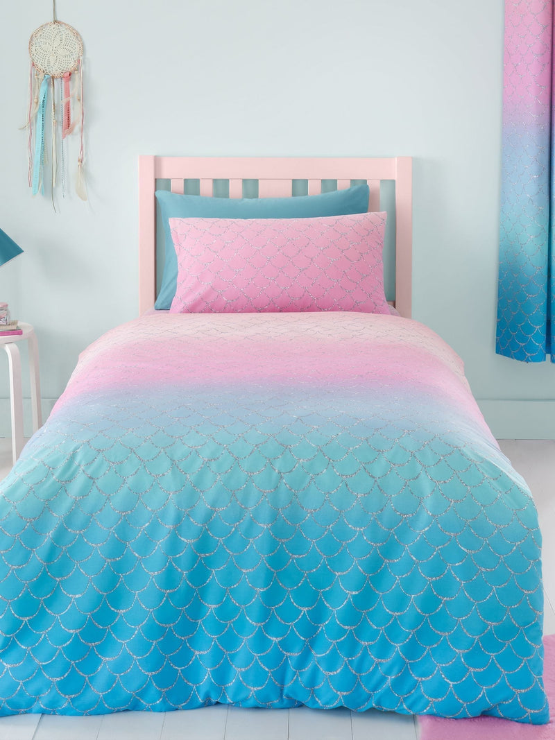 Catherine Lansfield pink mermaid ombre fitted sheet - British product