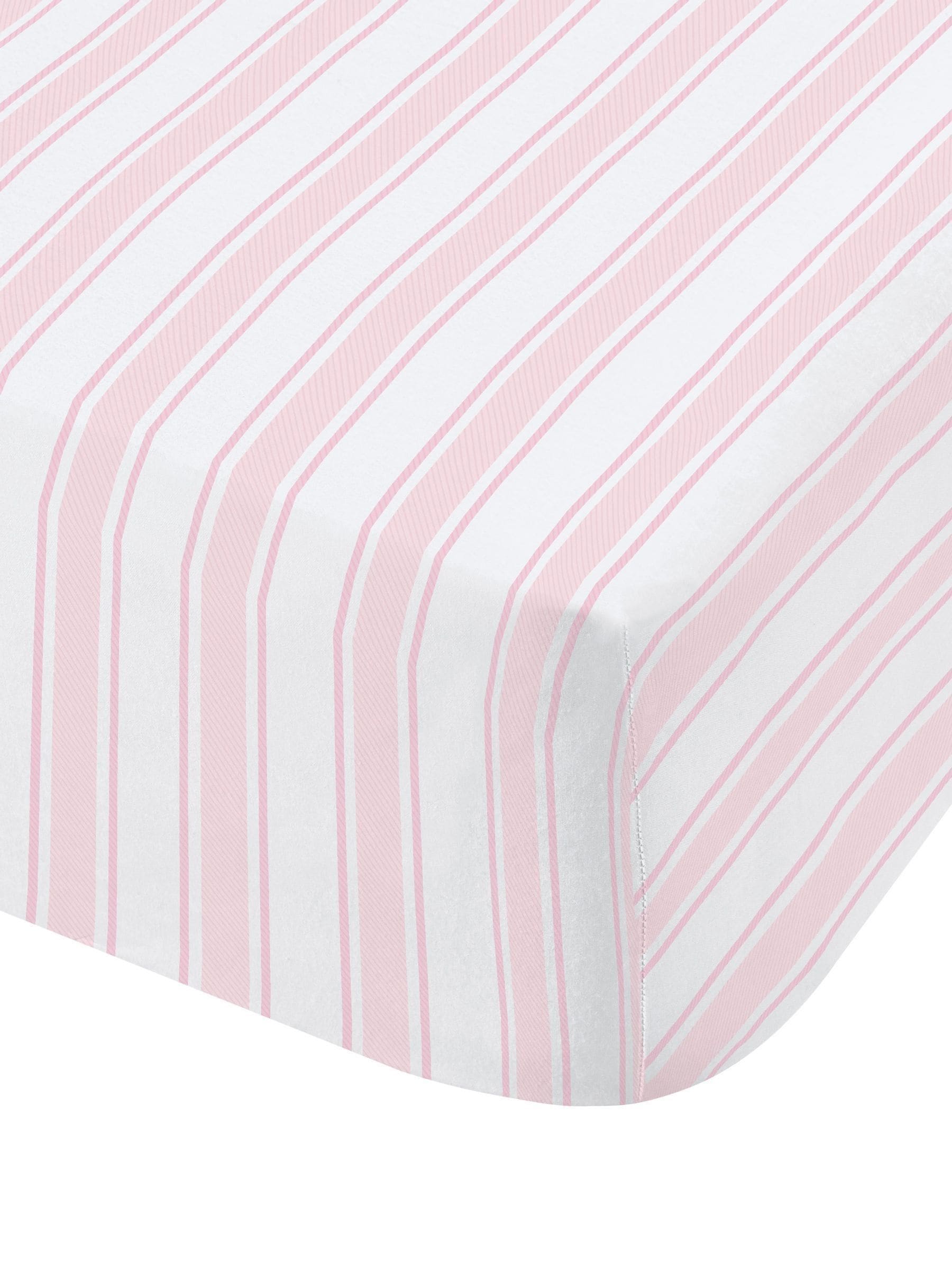 Bianca pink cotton fitted sheet - British product