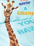 Catherine Lansfield Aqua Havin A Giraffe reversible duvet cover set - British product
