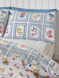 Catherine Lansfield Blue Riviera Tiles Reversible Duvet Cover Set - British product