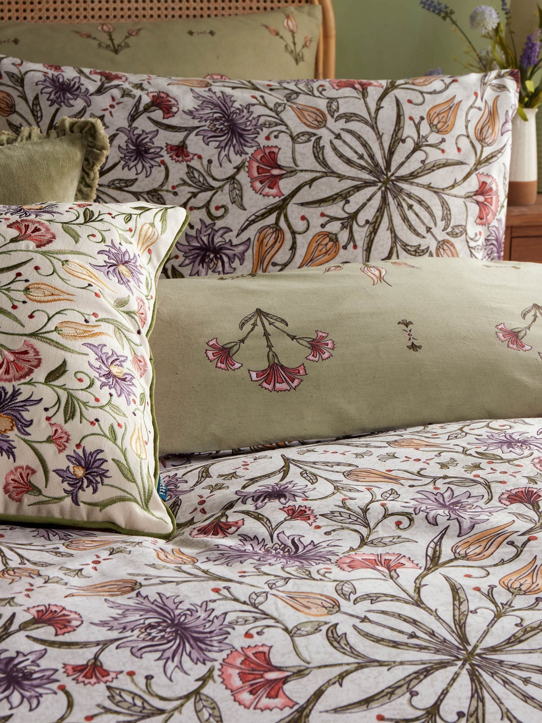 Wylder Green Tilda Floral Printed Duvet Cover Set (British brand)