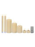 Lumineo cream LED candles set of 7, UK version