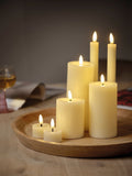 Lumineo cream LED candles set of 7, UK version