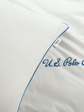 U.S. Polo Assn. bright white pure cotton piped duvet set (British brand)