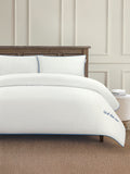 U.S. Polo Assn. bright white pure cotton piped duvet set (British brand)