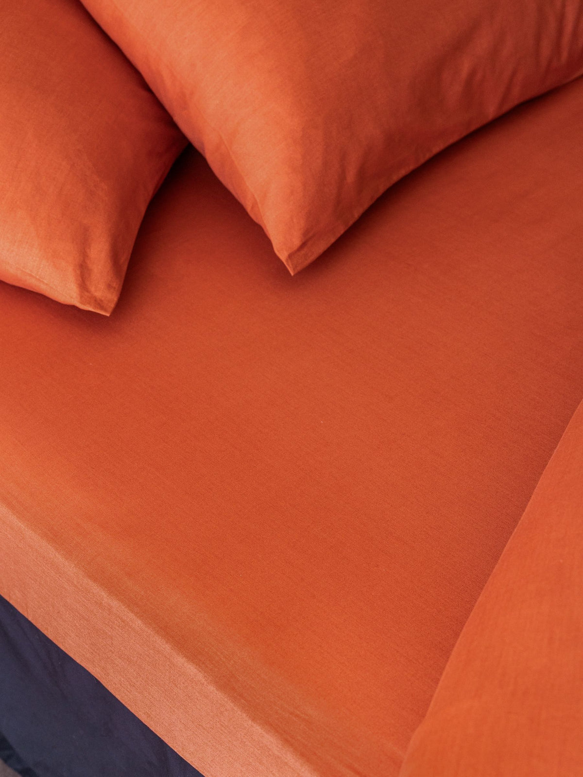 Rockett St George Burnt Brick fitted sheet, imported from the UK
