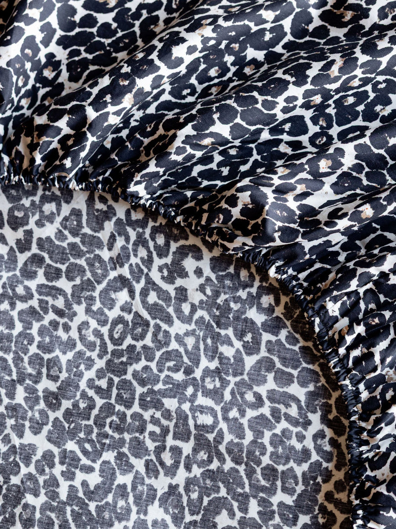 Rockett St George Snow Leopard fitted sheet, imported from the UK