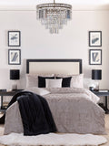 Laurence Llewelyn-Bowen Linen Firenza Jacquard duvet cover set, UK version