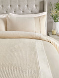 Soiree Natural Iras Quilted Detailing Duvet Cover Set