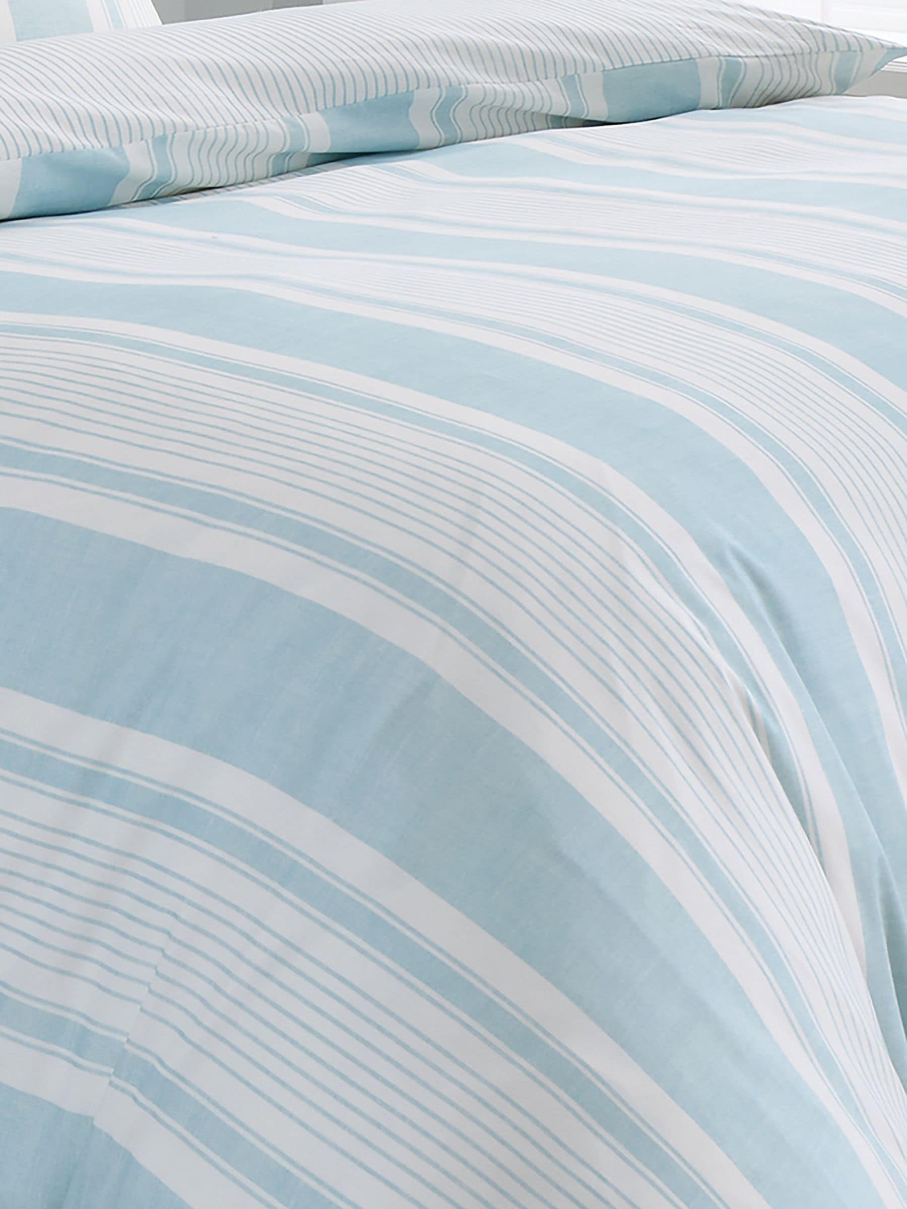 Dreams & Drapes Blue Finlay Stripe Duvet Cover Set - British product