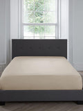 Serene Natural Plain Dye Easy Care 32cm Fitted Bed Sheet
