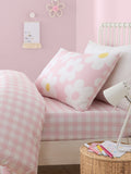 Bedlam Pink Retro Daisy Duvet Cover Set - British product
