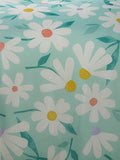 Duvet cover set in duck egg daisy peach finish - British product