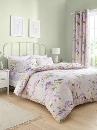 Dreams & Drapes Lilac Flourette Duvet Cover Set