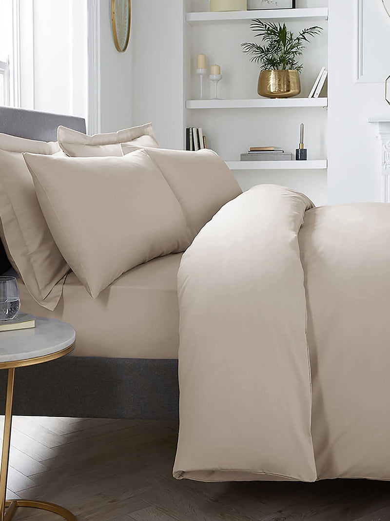 Appletree natural plain dye cotton deep fitted bed sheet - British product