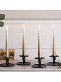 Lights4fun LED taper candles bronze ombre 22cm, UK version