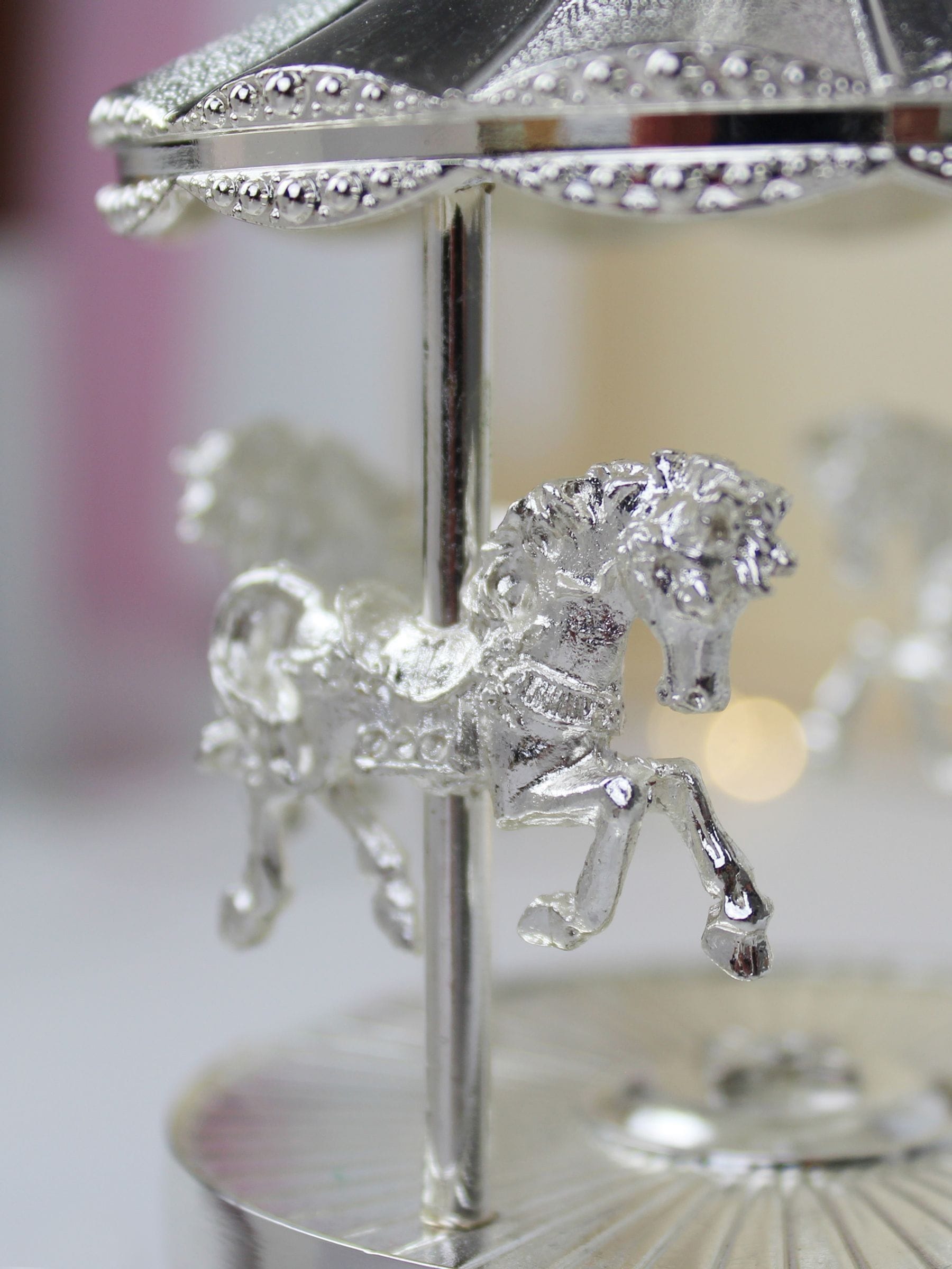 PMC personalised musical carousel ornament, imported from the UK