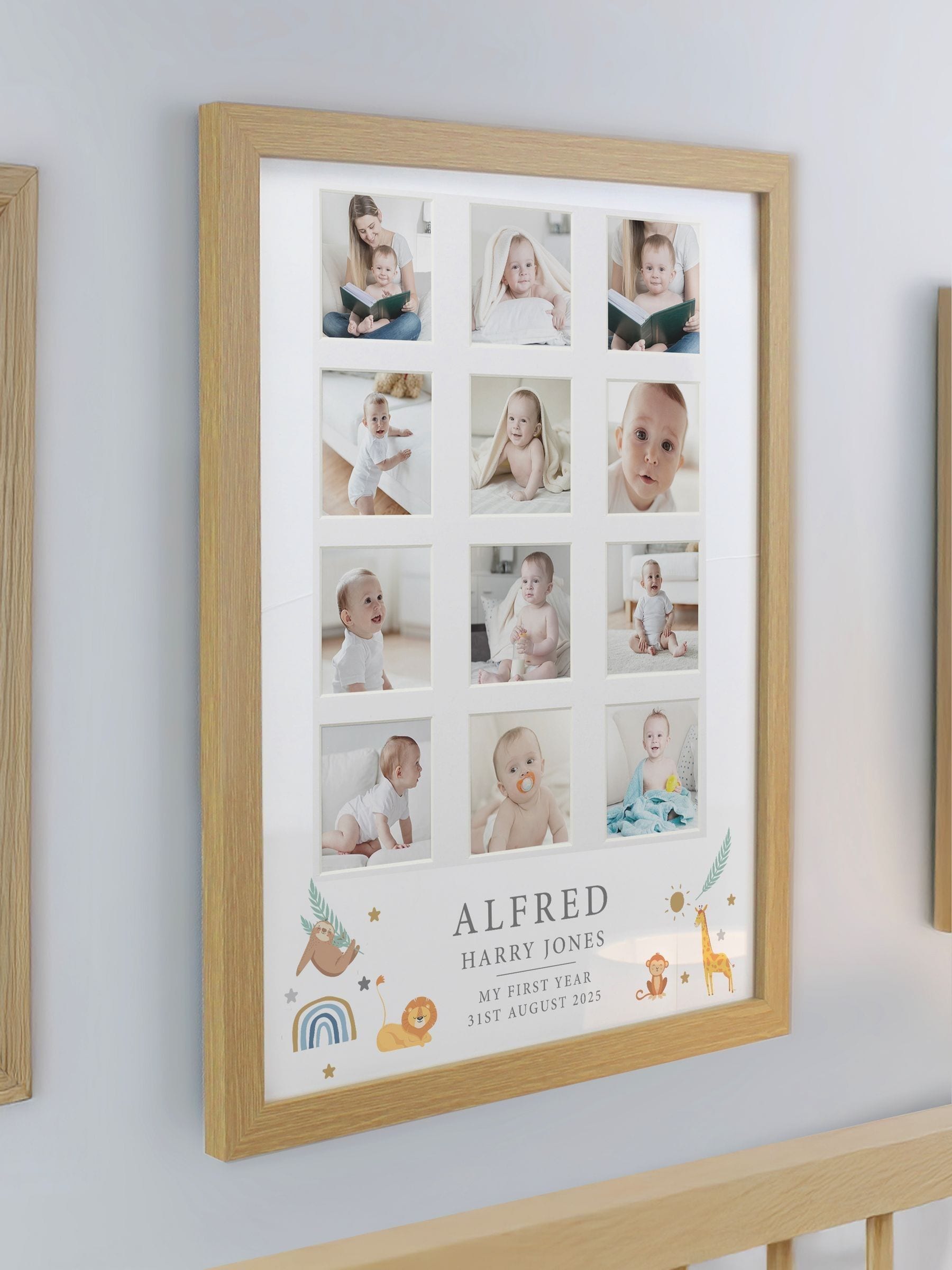 PMC Personalised Animals Photo Frame 38.3cm x 30.6cm, imported from the UK