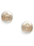 Lauren Ralph Lauren Gold Tone Gold Tone Crest Stud Earrings