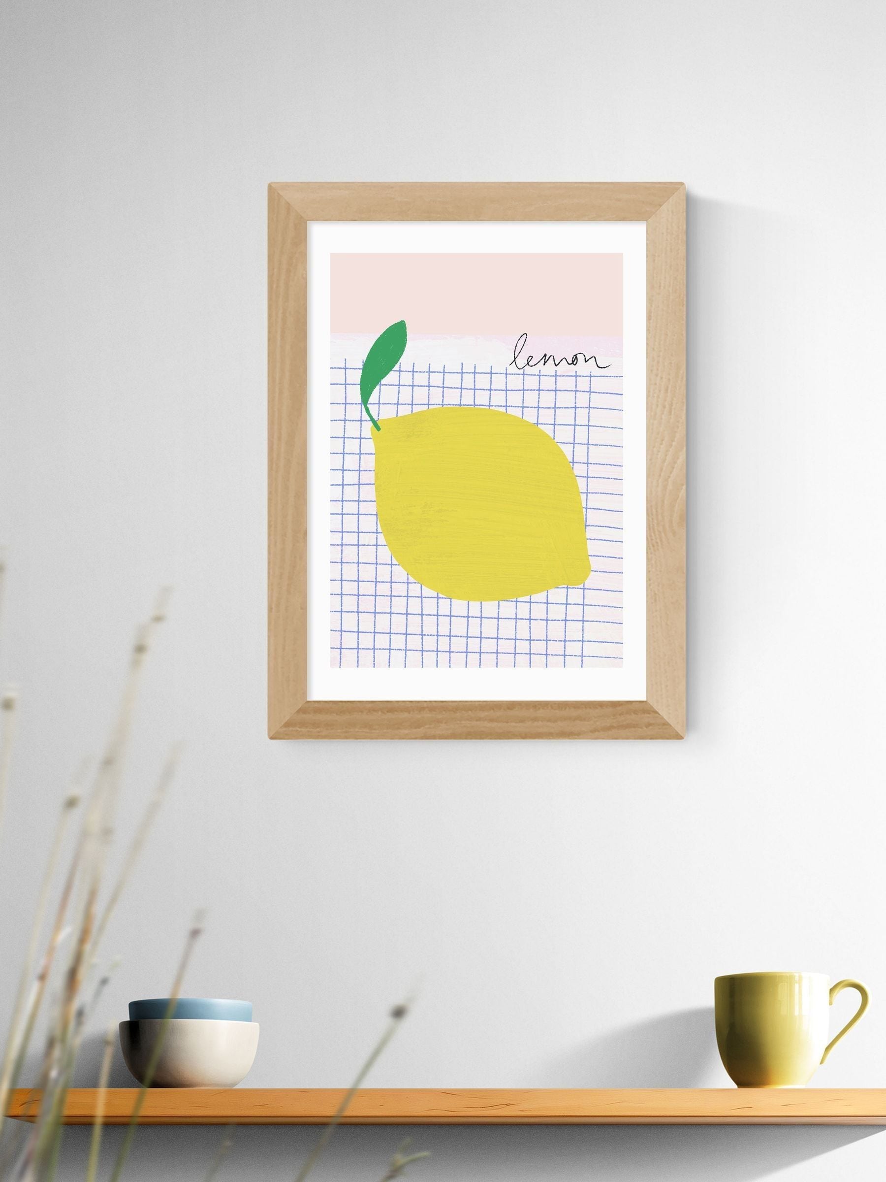 East End Prints oak big lemon framed art print - British product