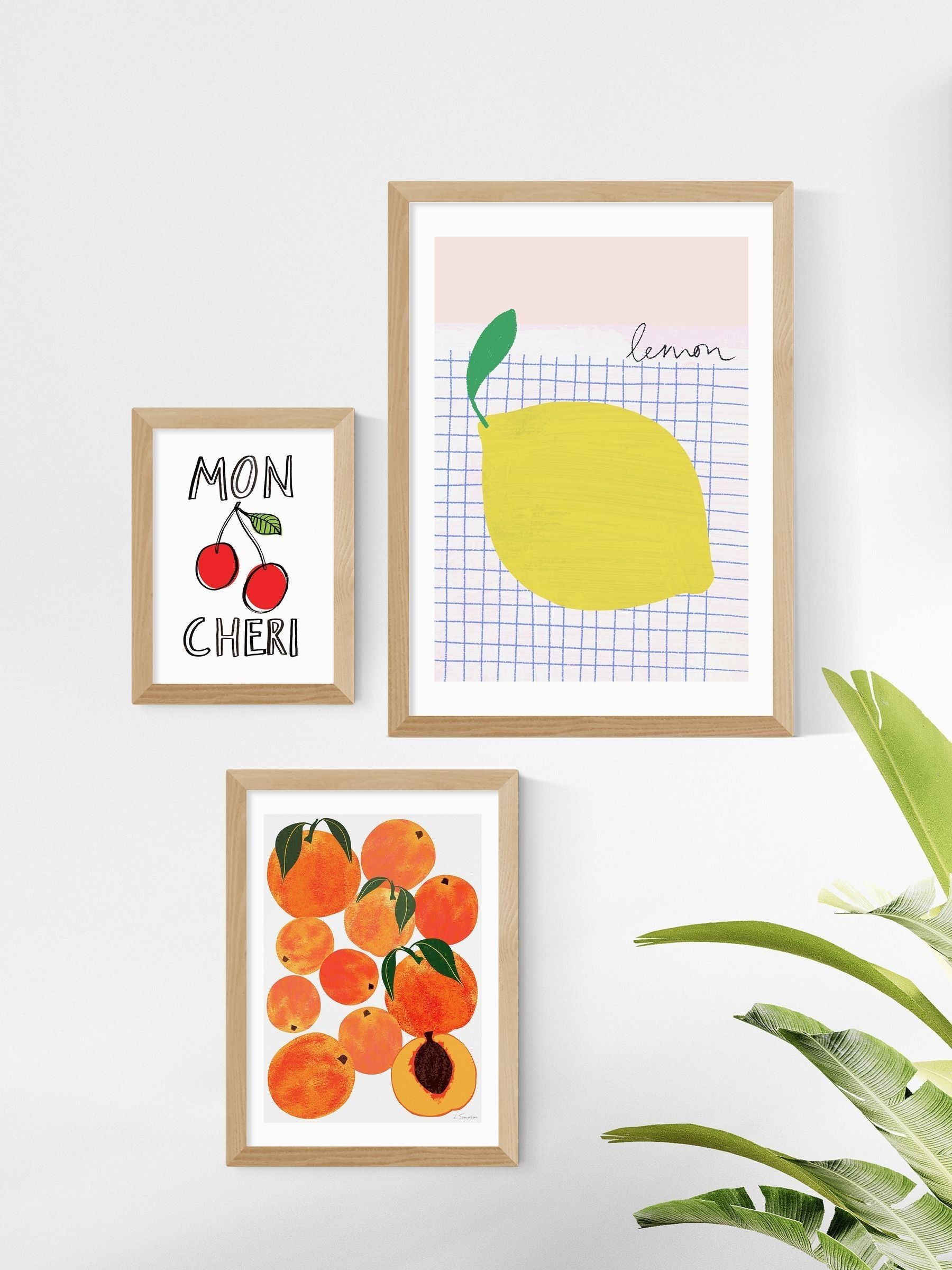 East End Prints oak big lemon framed art print - British product