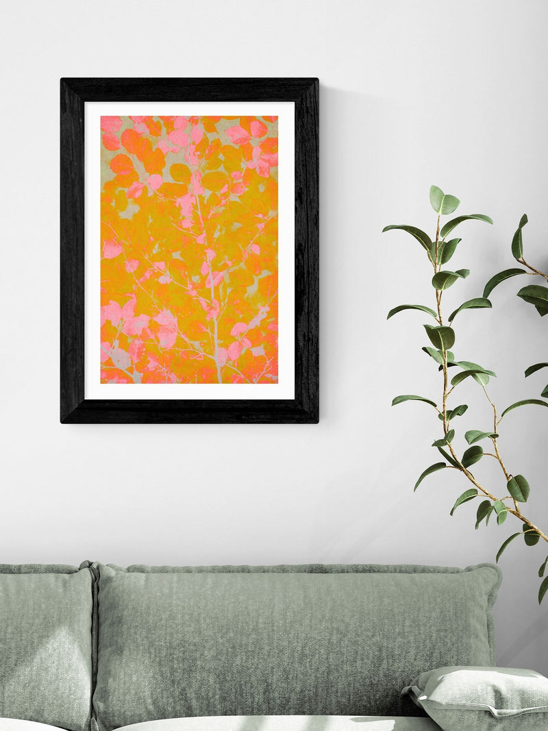 East End Prints Black Colourful Autumn Framed Art Print