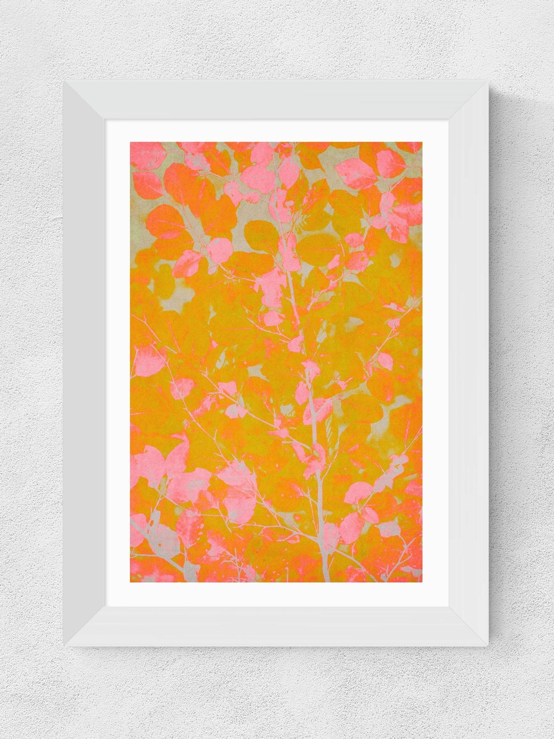 East End Prints white colourful autumn framed art print - British product