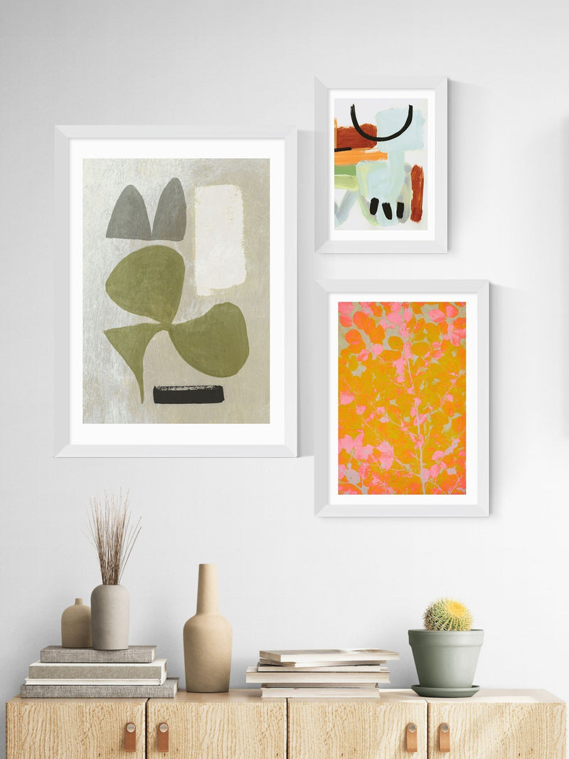 East End Prints white colourful autumn framed art print - British product