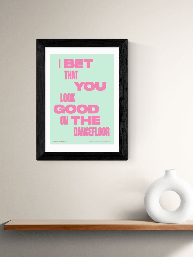 East End Prints Black Dancefloor by HollieGraphik framed art print - British product