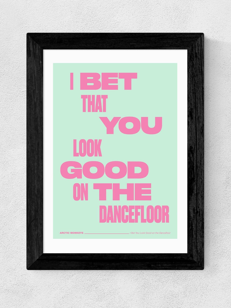 East End Prints Black Dancefloor by HollieGraphik framed art print - British product