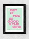 East End Prints Black Dancefloor by HollieGraphik framed art print - British product