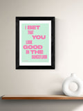 East End Prints Black Dancefloor by HollieGraphik framed art print - British product
