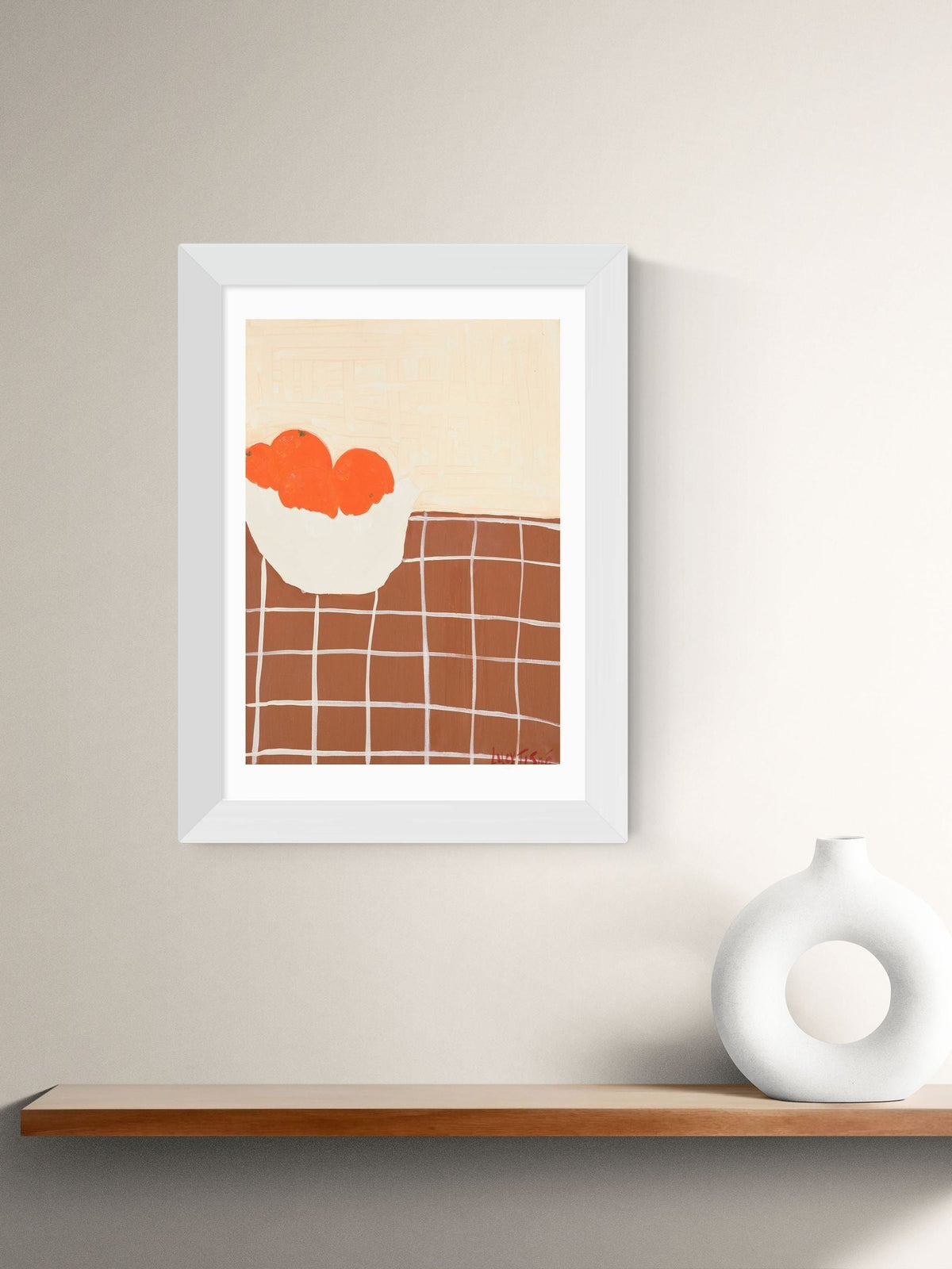 East End Prints white oranges framed art print - British product