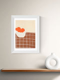 East End Prints white oranges framed art print - British product