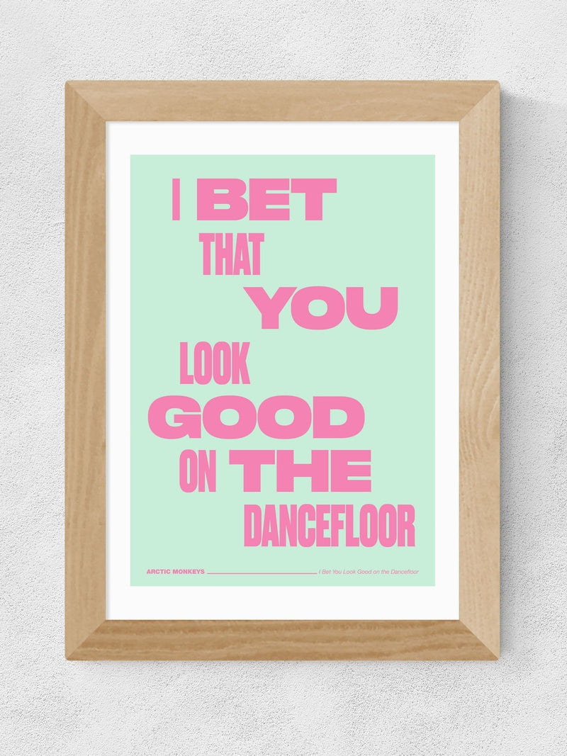 East End Prints Oak Dancefloor framed art print, imported from the UK