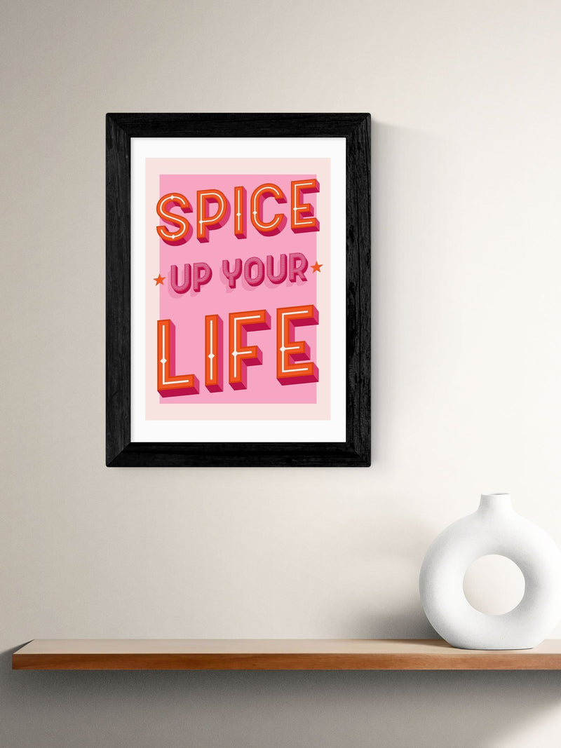 East End Prints Black Spice Up Your Life framed art print - British product