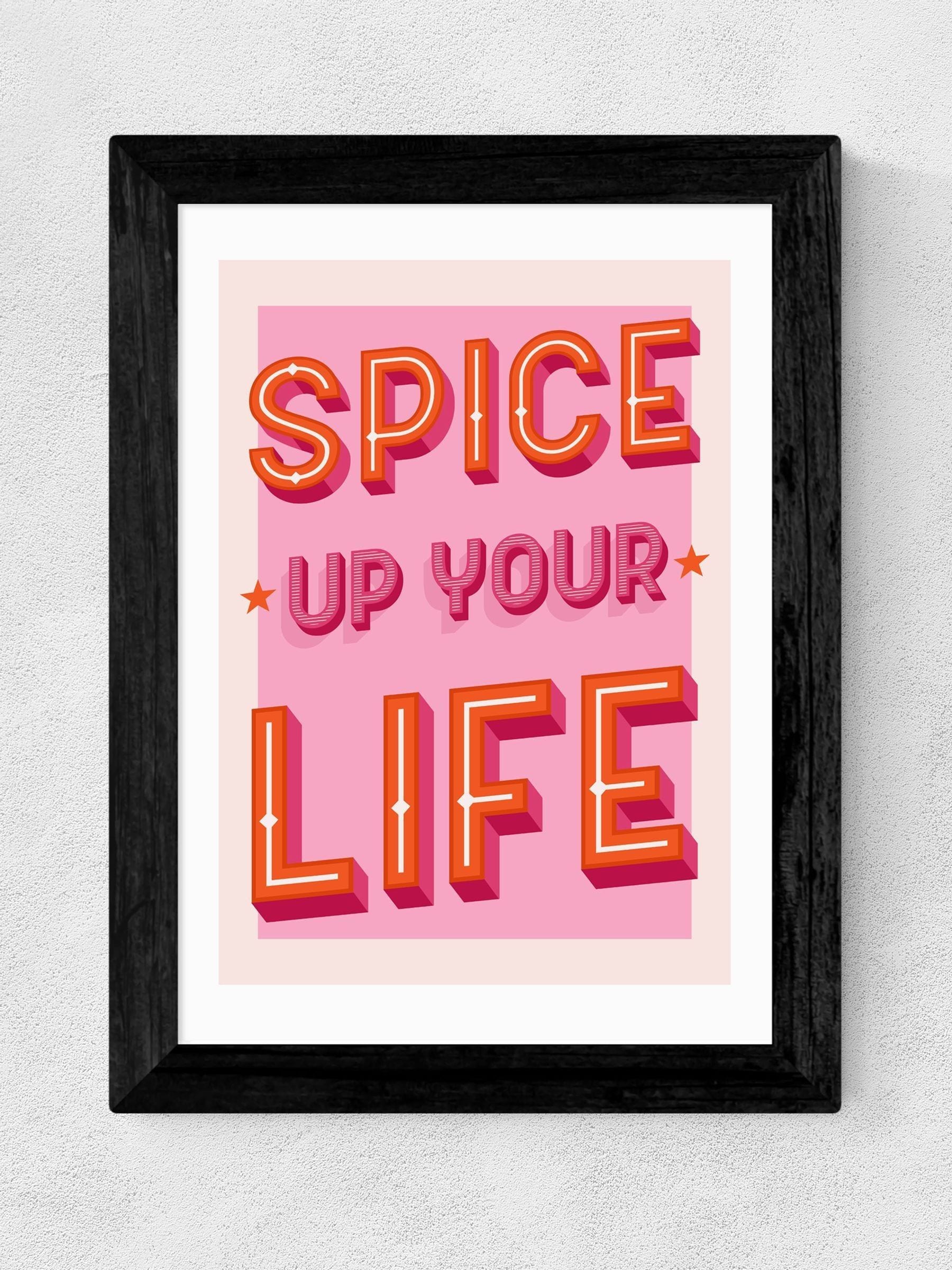 East End Prints Black Spice Up Your Life framed art print - British product