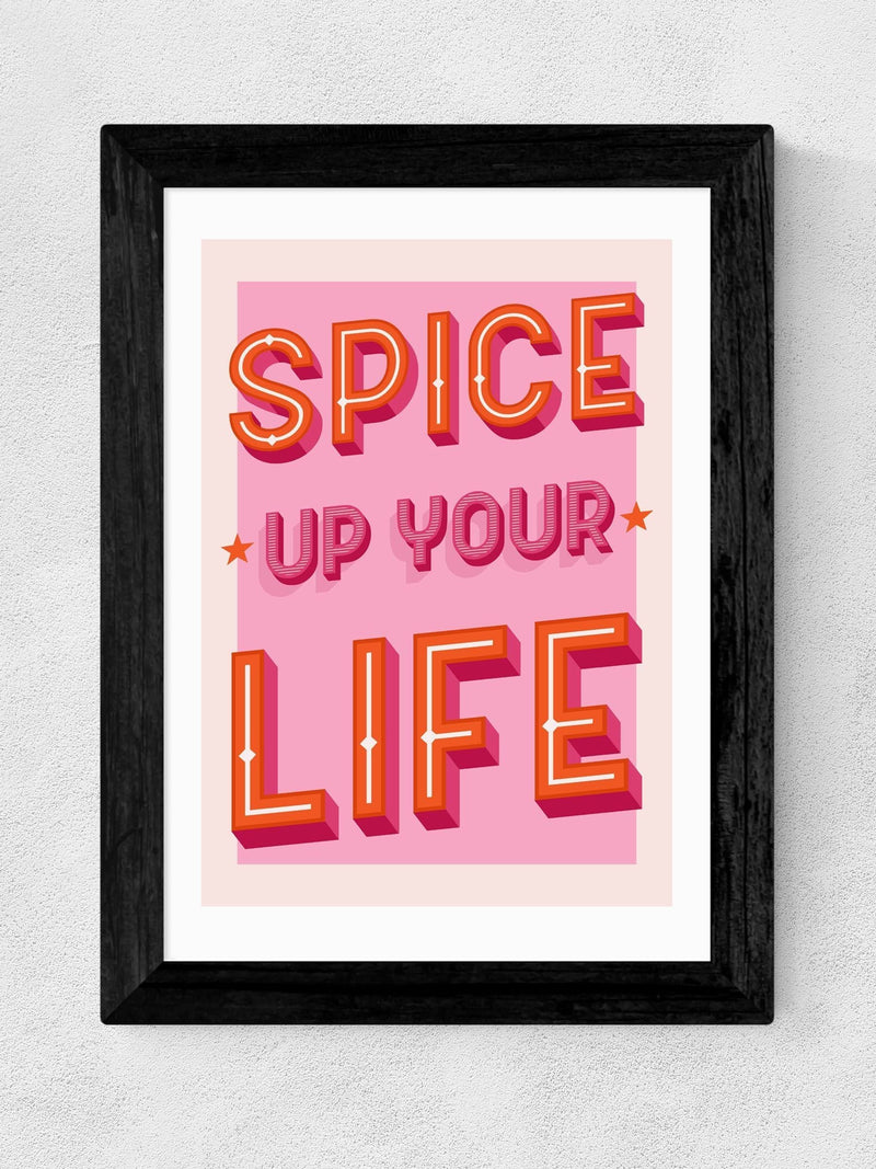 East End Prints Black Spice Up Your Life framed art print - British product