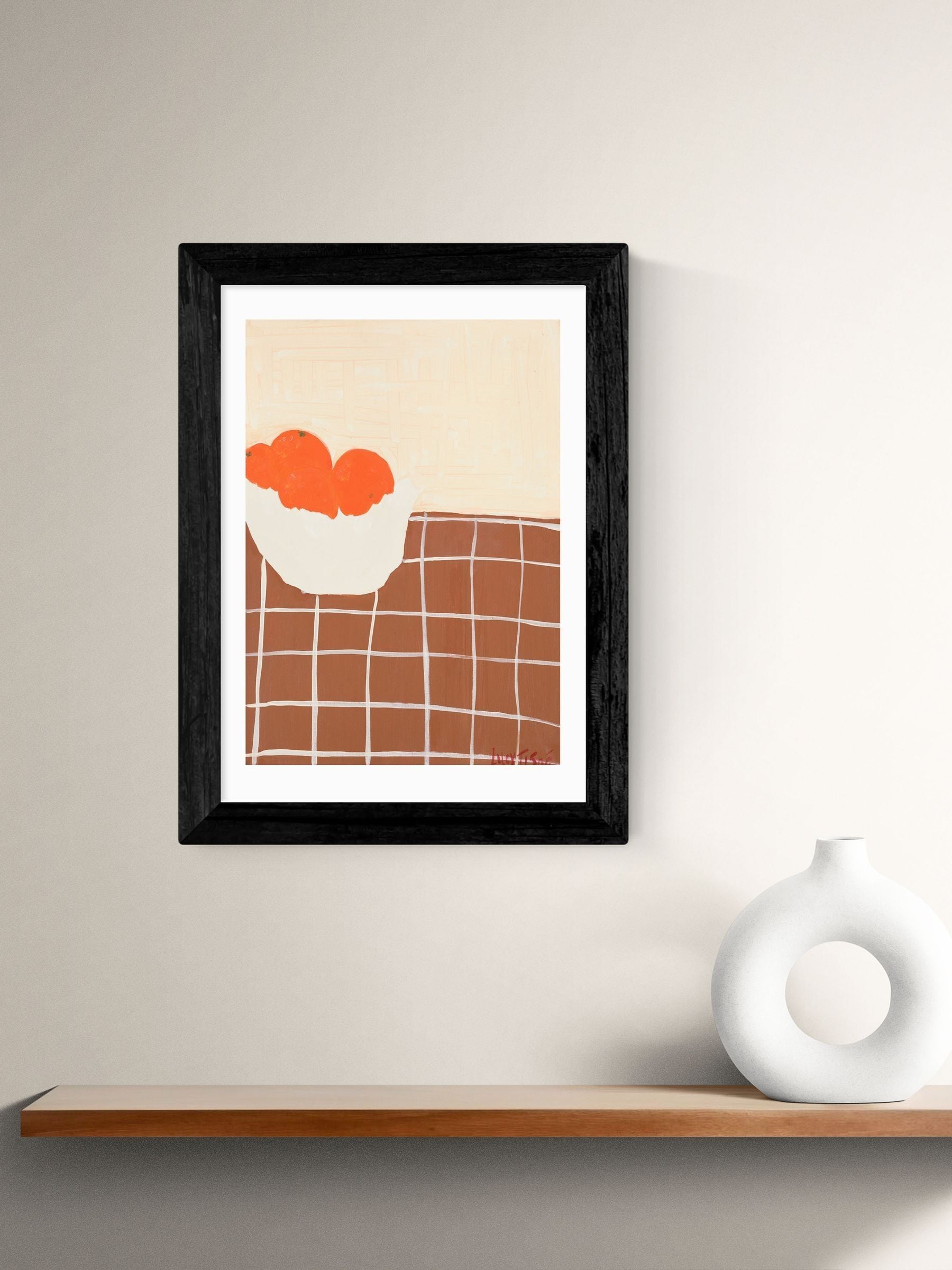 East End Prints black oranges framed art print - British product