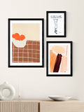 East End Prints black oranges framed art print - British product